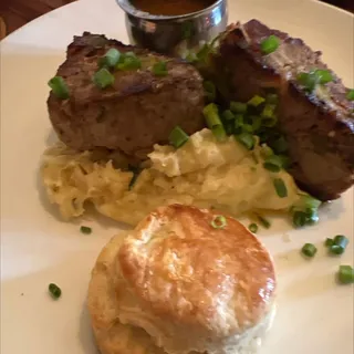 Acadiana Meatloaf with Black Pepper Tasso Gravy