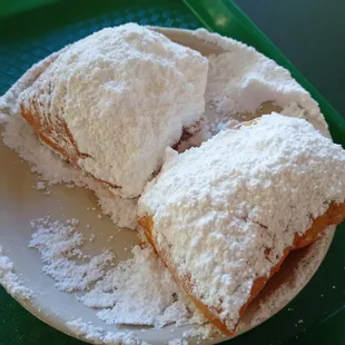 Authentic beignets from Cafe Du Monde at New Orleans City Park
 (Tours by Isabelle | October 2022 | Guide: Steve)