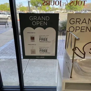 Grand opening deals