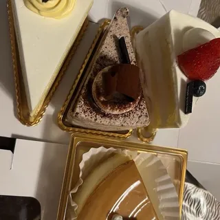 Sliced Fresh Cream Cake