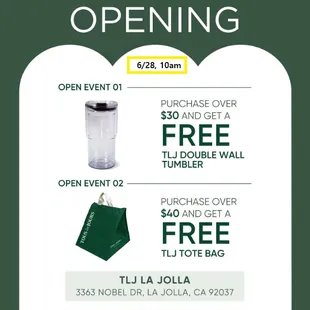 Grand Opening Events 6/28 from 10am