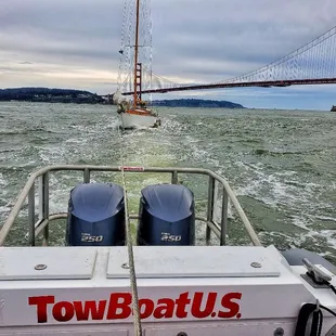 Here we are towing a disabled vessel back to his slip.