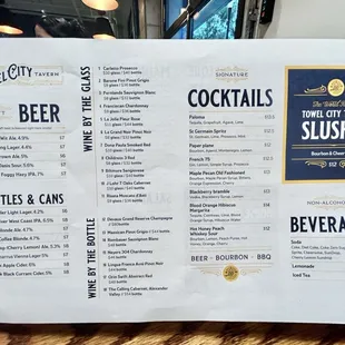 Beverage Menu