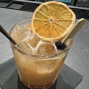 Hit honey peach whiskey sour