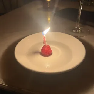 Wow, went here for my birthday and after spending over $200 for dinner, I received a raspberry with a candle. No thanks!