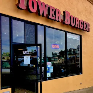 The exterior of the restaurant.