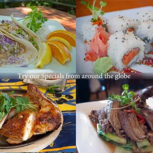 Come try our Lunch and Dinner Specials from around the world.