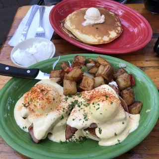 Santa Fe Blueberry Cornmeal Pancakes