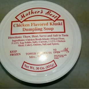 Chicken dumpling soup.