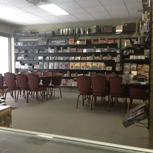 Just a couple of tables to play on in front of the windows.