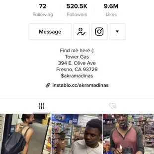 In this photo is ak TikTok where he shares all positive energy through videos