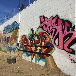 The tagging on the backside of the building. Impossible to see from the front, but pretty cool, IMO.