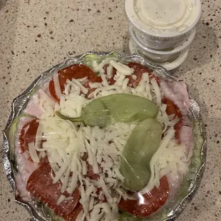 Antipasto Salad with extra ranch