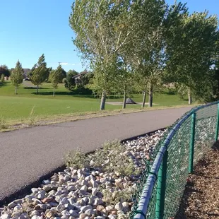 They have a running track nicely paved hardly any cracks around the whole park