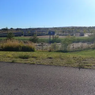 If you zoom in you can see one of the baseball / softball fields