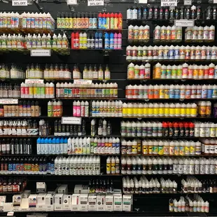 Many different E-juice brands and flavors!