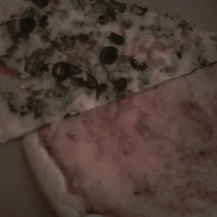 Veggie and regular slice in classy cardboard box