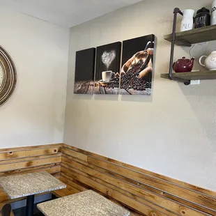 a corner of a coffee shop