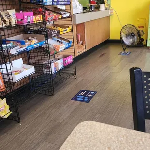 the interior of a cafe