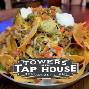 a plate of nachos
