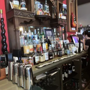 By the bar