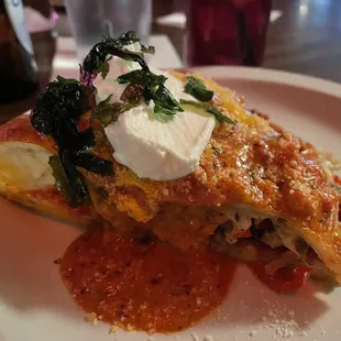 Stuffed Pizza from a private 5 course meal!