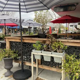 The entrance and outdoor seating area...