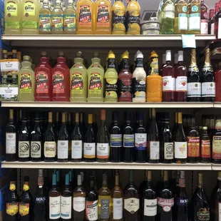 a variety of beverages