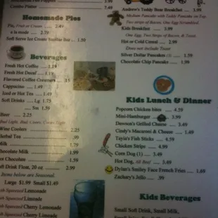the menu