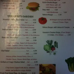 the menu