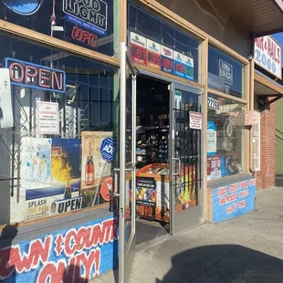 the front of a store