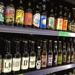 a wide selection of beer