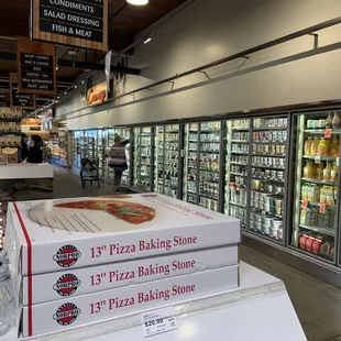 pizza boxes stacked on top of each other