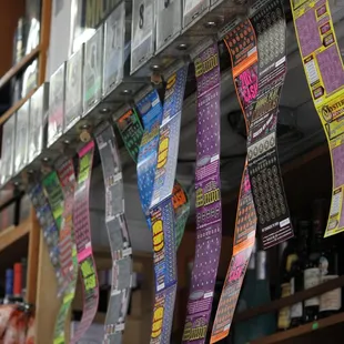 a variety of lottery tickets
