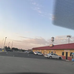 a view of a parking lot