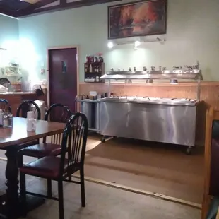 the kitchen and dining area