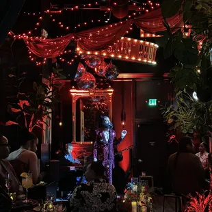 people sitting at tables