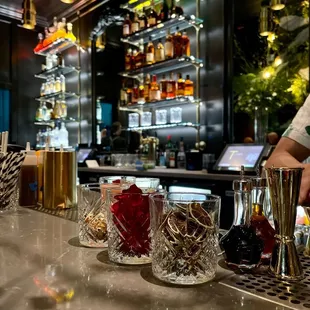 a bartender preparing a drink