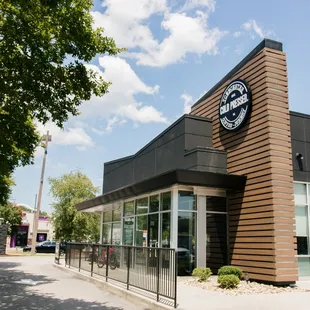 the outside of the building
