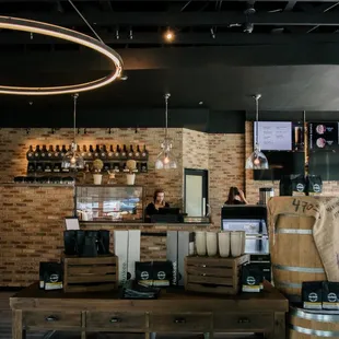 the interior of a coffee shop