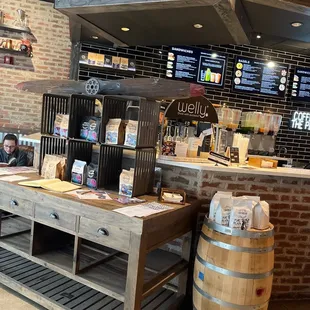 a man working at a counter