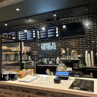 Where you order when you come inside; has menus on the counter for accessibility