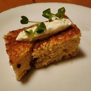 Cornbread with thyme butter (served with the Smoked Ribs)