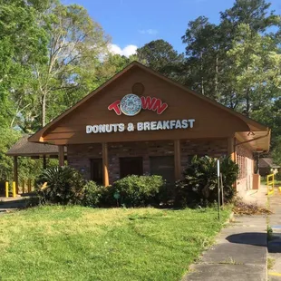 the front of the building