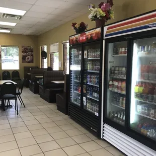 the inside of a restaurant