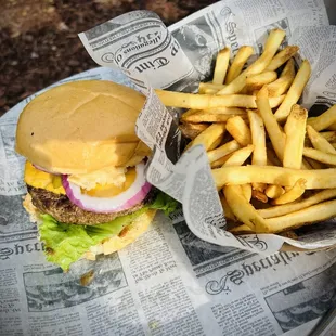 Perfect Burger with Fries