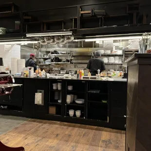 Our view of the open kitchen