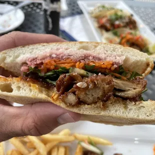 Mock duck sandwich