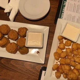 Cheese curds &amp; Fried pickles