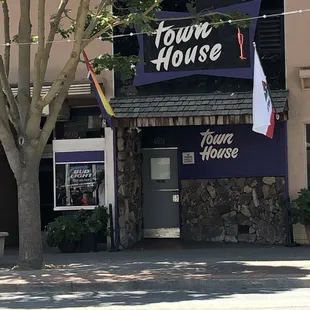 the front of the building